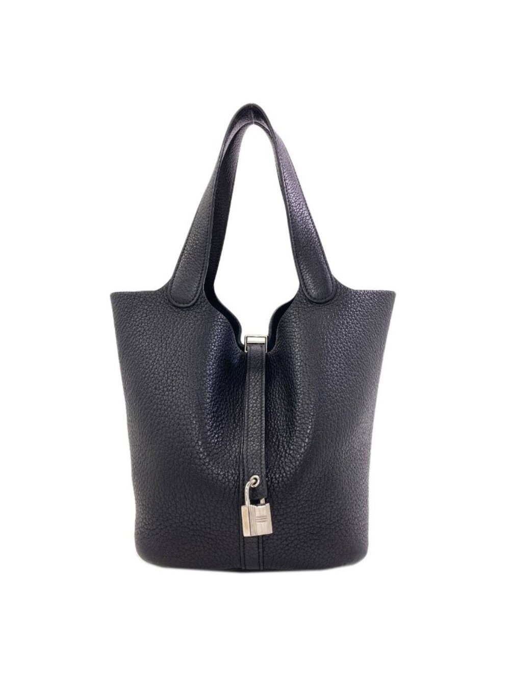 Hermes Picotin Lock MM Silver Handbag Taurillon